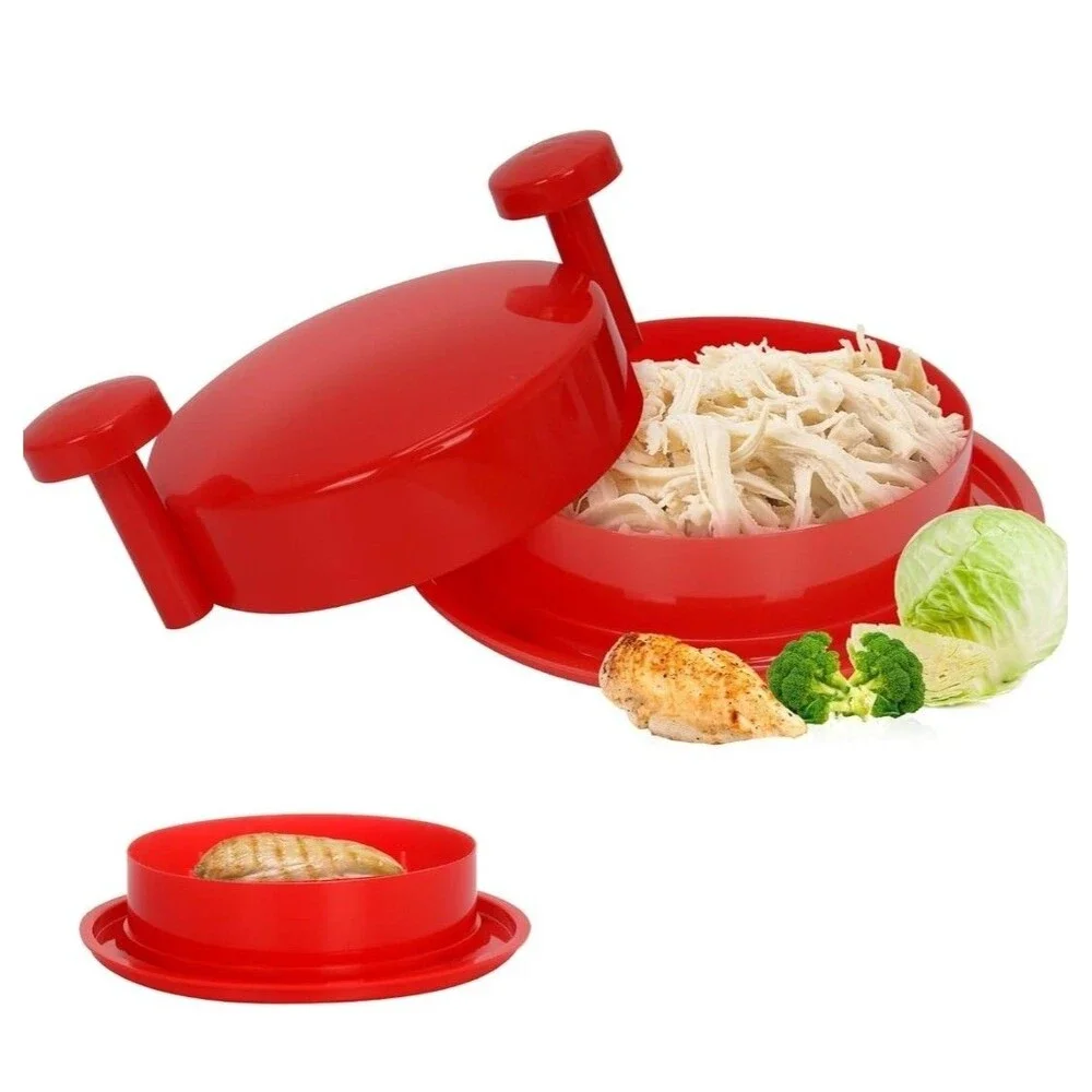 Chicken Shredder Tool Twist Easy Clean Red Ergonomic New